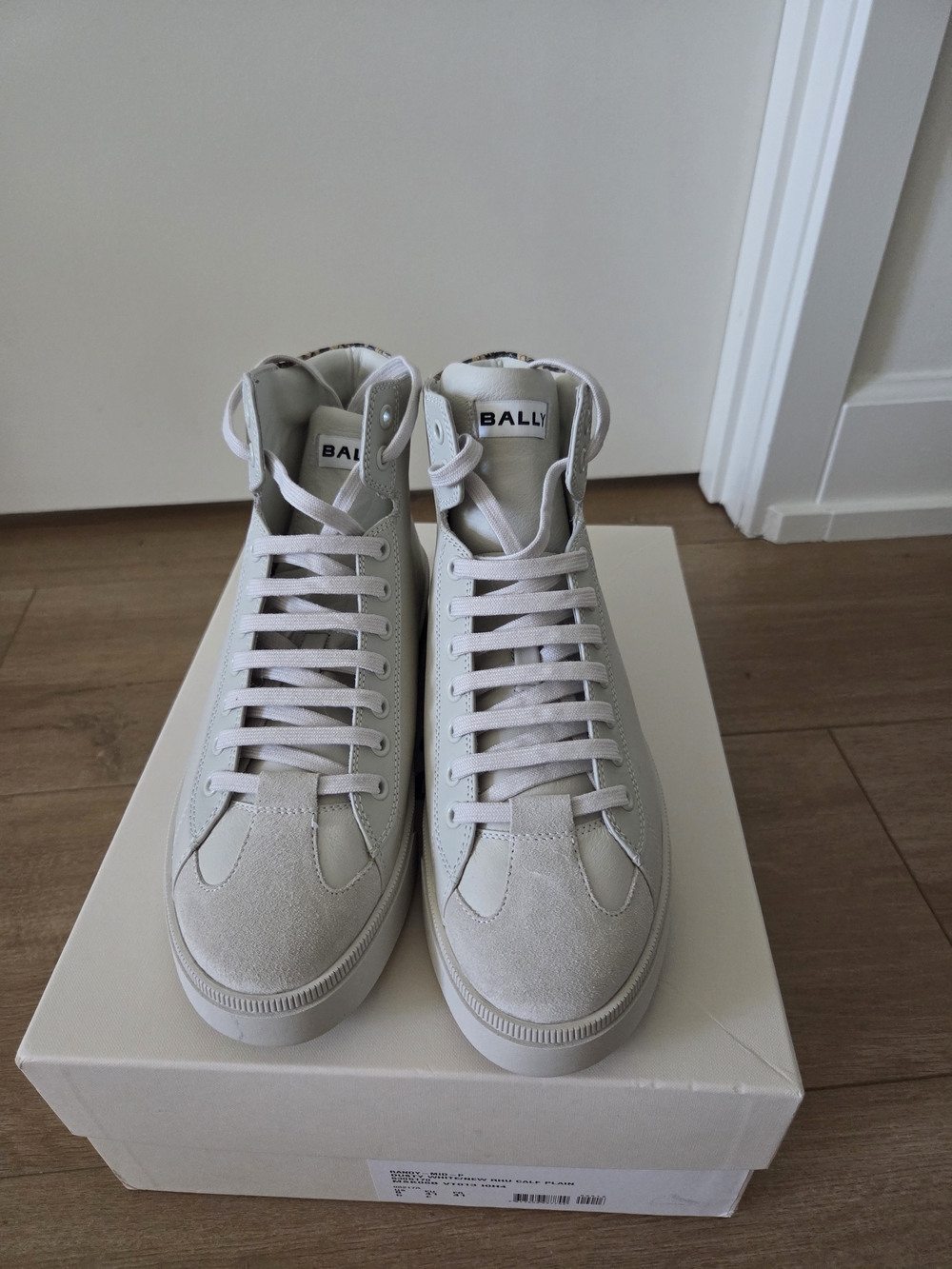 NWOT Bally Men’s High-Top Sneakers in Light Beige